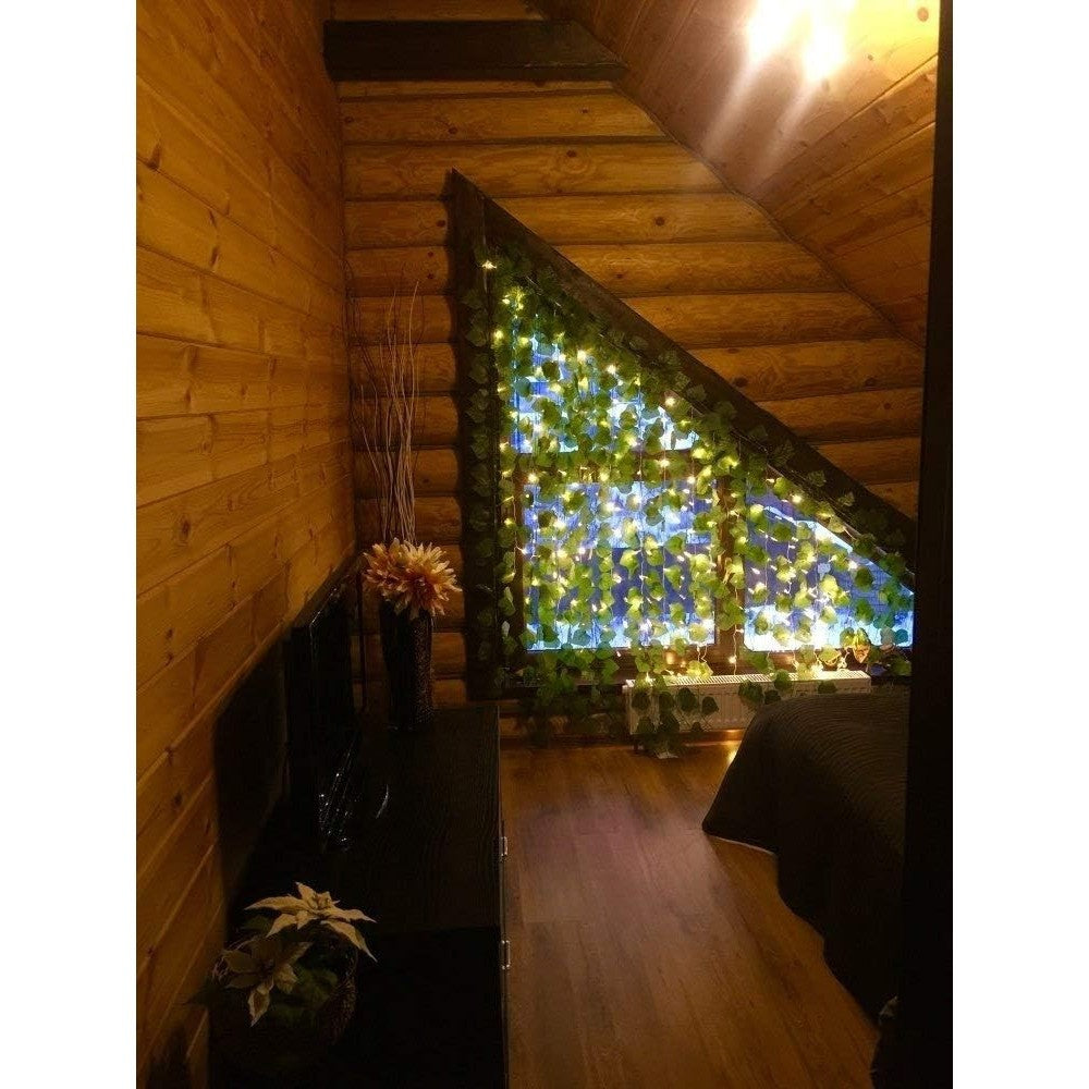 2pcs/pack 230cm Artificial Fake Grape Vines, Colgante Planta Large Leaves Garland for Wedding Party Store Hogar Decoración Indoor Outdoors