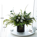 Artificial Plants Indoor Fake Daisy Flower in Pots Fake Potted Planta Fake Indoor Plants with Black Pots for Bathroom Living Room Office Desk Shelves