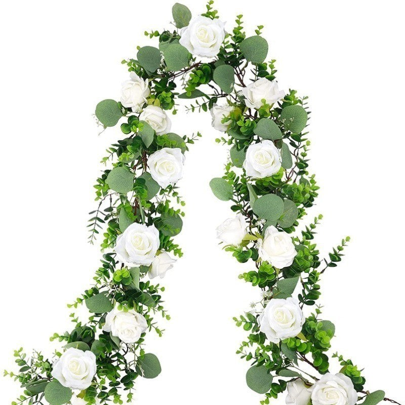 Artificial Vines Faux Eucalyptus Fake Greenery GarlandFlower vine Wedding Backdrop Arch Pared Decoración Fake Colgante Planta for Table Festival Party Bedroom Room Decorations