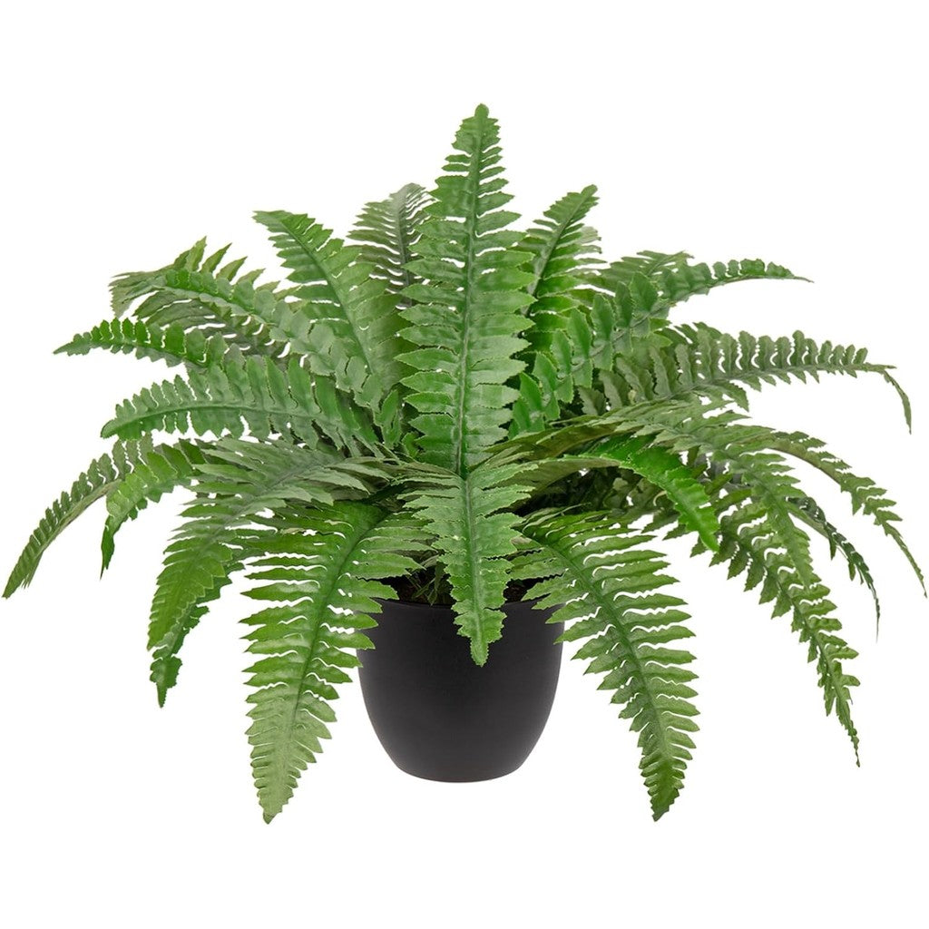 Fake Fern Potted Planta Artificial Boston Ferns in Pot for Outdoors & Indoor Faux Fern Bush Planta for Patio Jardín Farmhouse Windowsill Office Living Room Decoración Hogar Decoración