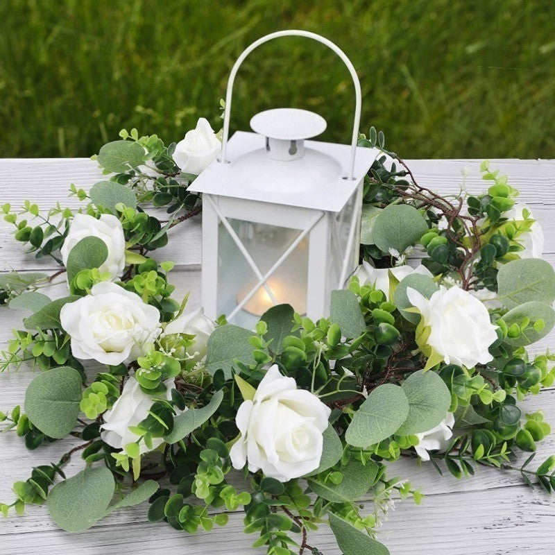 Artificial Vines Faux Eucalyptus Fake Greenery GarlandFlower vine Wedding Backdrop Arch Pared Decoración Fake Colgante Planta for Table Festival Party Bedroom Room Decorations