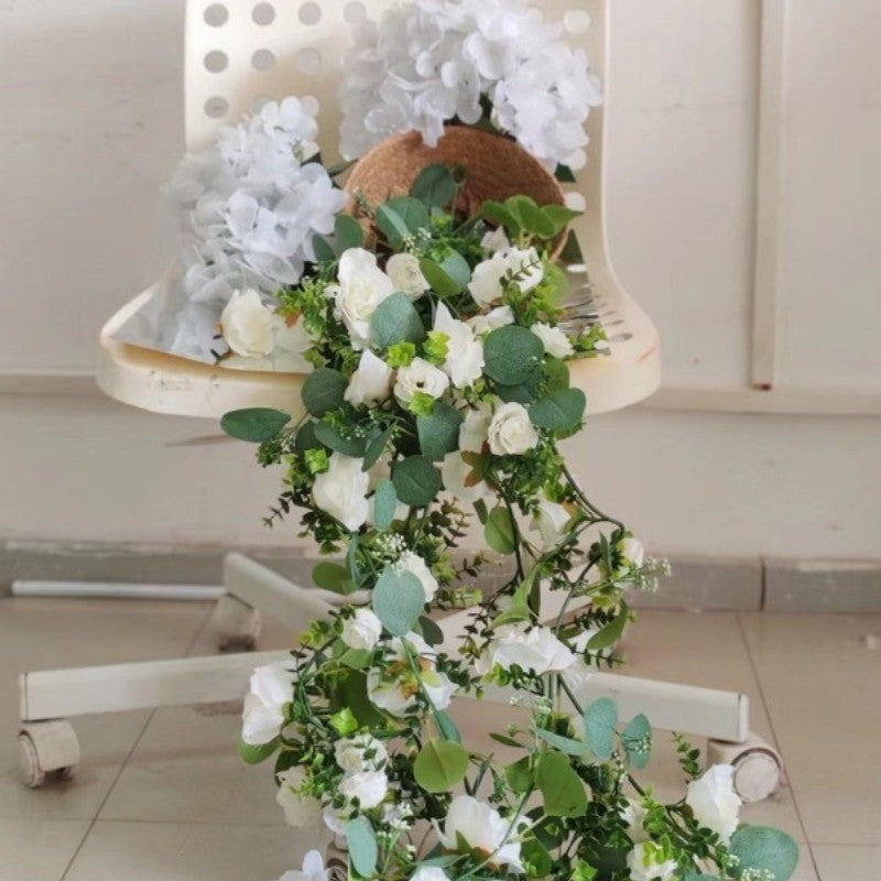 Artificial Vines Faux Eucalyptus Fake Greenery GarlandFlower vine Wedding Backdrop Arch Pared Decoración Fake Colgante Planta for Table Festival Party Bedroom Room Decorations