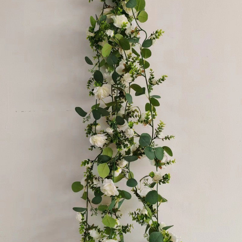 Artificial Vines Faux Eucalyptus Fake Greenery GarlandFlower vine Wedding Backdrop Arch Pared Decoración Fake Colgante Planta for Table Festival Party Bedroom Room Decorations