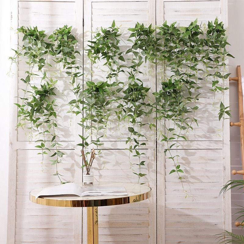 Versatile Decoración Delight: Lush 94cm Elegant Artificial Silk Clematis Leaves for Any Occasion or Event