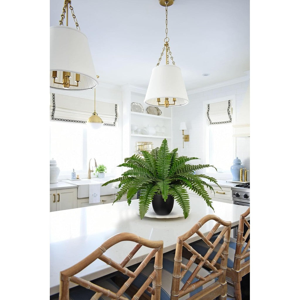 Fake Fern Potted Planta Artificial Boston Ferns in Pot for Outdoors & Indoor Faux Fern Bush Planta for Patio Jardín Farmhouse Windowsill Office Living Room Decoración Hogar Decoración