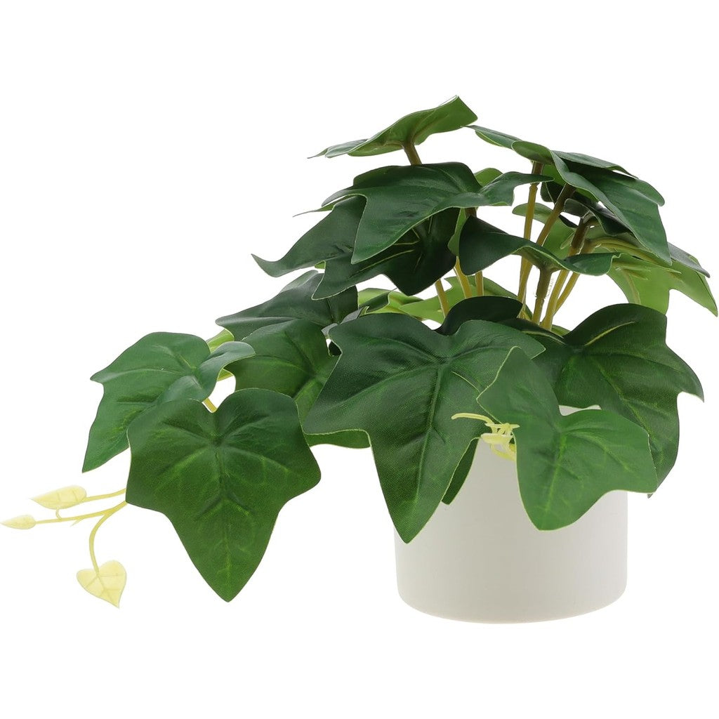 Mini Artificial Planta Potted Indoor Decoración in White Pot Fake Plants Realistic Faux Colgante Planta Greenery Props Modern for Living Room Thanksgiving Hogar Ornament