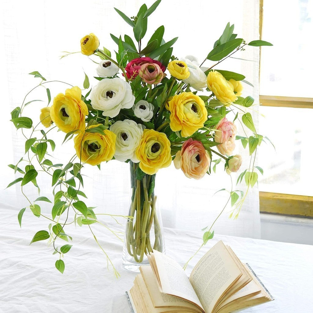 Versatile Decoración Delight: Lush 94cm Elegant Artificial Silk Clematis Leaves for Any Occasion or Event