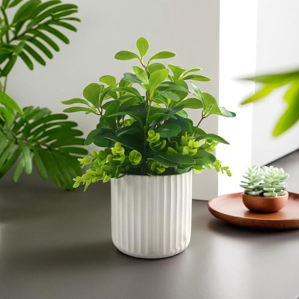 Realistic Fake Plants in Pot, Artificial Plants Indoor for Room Decoración, Small Faux Plants Indoor, Desk Plants for Office, Fake House Planta in Pot, Housewarming Gifts