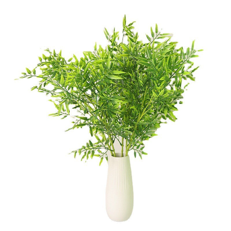 Bamboo Tree Branches 57CM Long Stems Faux Greenery Artificial Plants Bulk Verde Silk Leaves DIY Privacy Decoración Balcony Jardín Outdoor Indoor Hogar Decoración