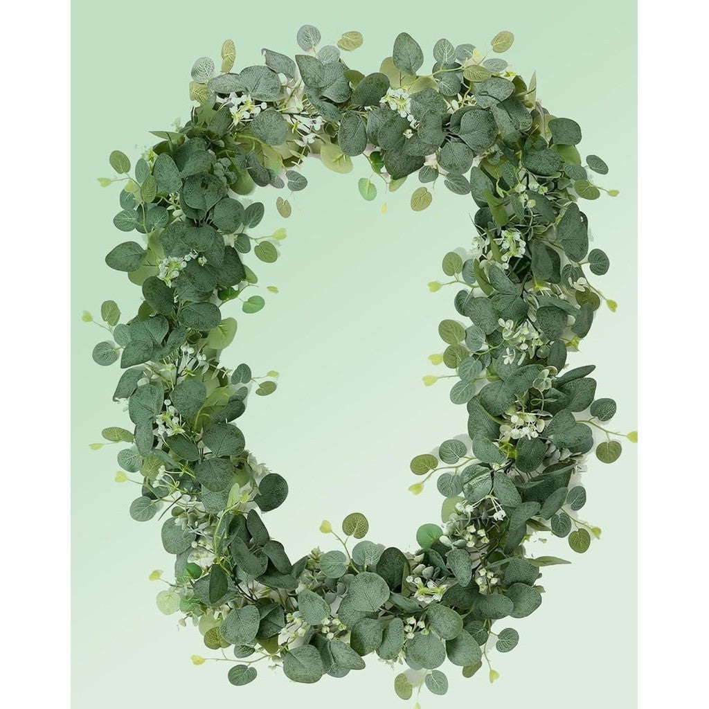 Artificial Ivy Greenery Eucalyptus Garland Fake Vines Fake Ivy Leaves Table Decoración Verde Colgante Vines Decoración Artificial Vines Plants Backdrop for Hogar Outdoor Indoor Pared Decoración