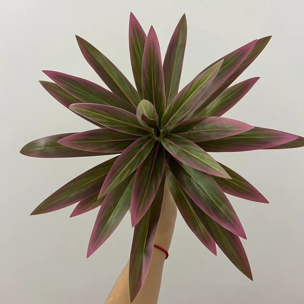 Artificial Dracaena Reflexa Fake Lily Bamboo Verde PU Spider Plants for Vase Bouquets Hogar Office Wedding Decoración