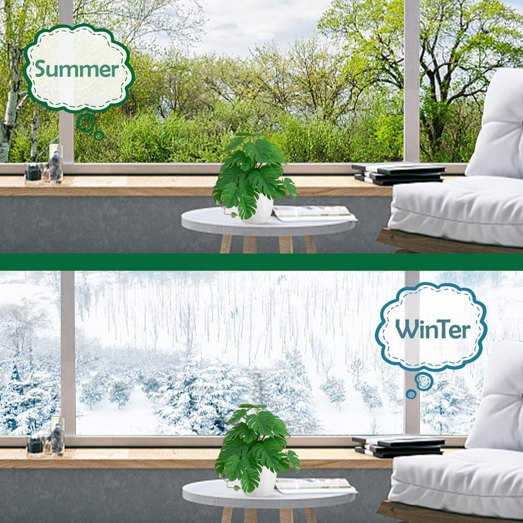 Artificial Plants Artificial Monstera, Mini Fake Plants Small Artificial Plants in Pots for Hogar Decoración Indoor for Office Desk Living Room Apartment Bathroom Kitchen Balcony