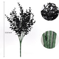 Black Artificial Flowers, Fake Outdoor UV Resistant Plants Faux Plastic Greenery Shrubs Indoor Outside Colgante Planter Halloween Flower Decoración, Jardín Decoración