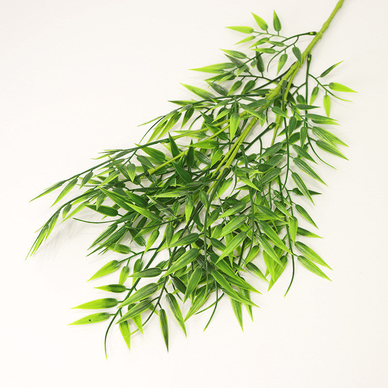 Bamboo Tree Branches 57CM Long Stems Faux Greenery Artificial Plants Bulk Verde Silk Leaves DIY Privacy Decoración Balcony Jardín Outdoor Indoor Hogar Decoración