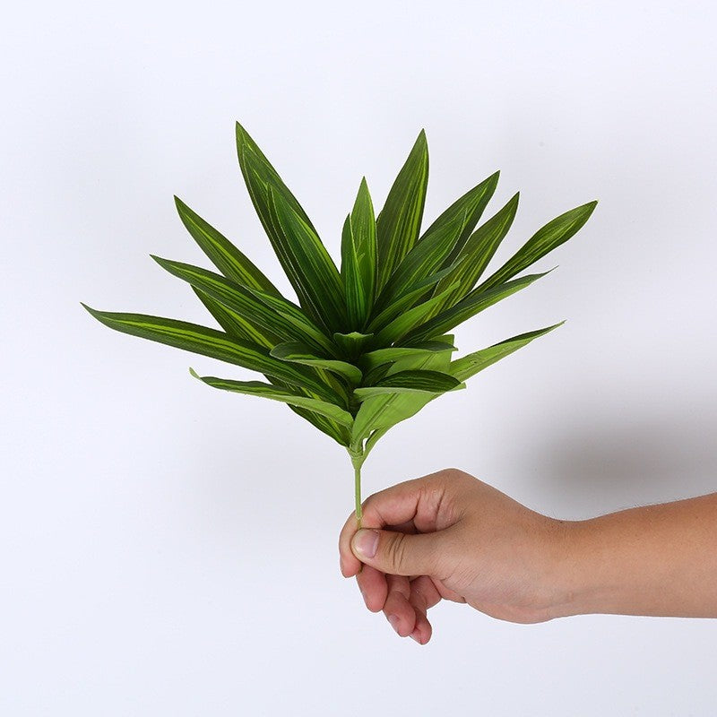 Artificial Dracaena Reflexa Fake Lily Bamboo Verde PU Spider Plants for Vase Bouquets Hogar Office Wedding Decoración