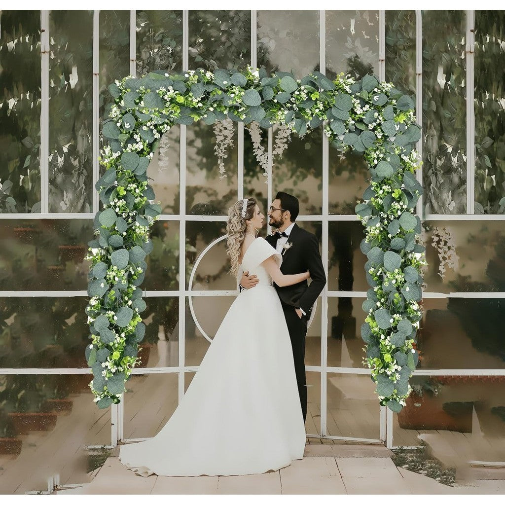 Artificial Ivy Greenery Eucalyptus Garland Fake Vines Fake Ivy Leaves Table Decoración Verde Colgante Vines Decoración Artificial Vines Plants Backdrop for Hogar Outdoor Indoor Pared Decoración