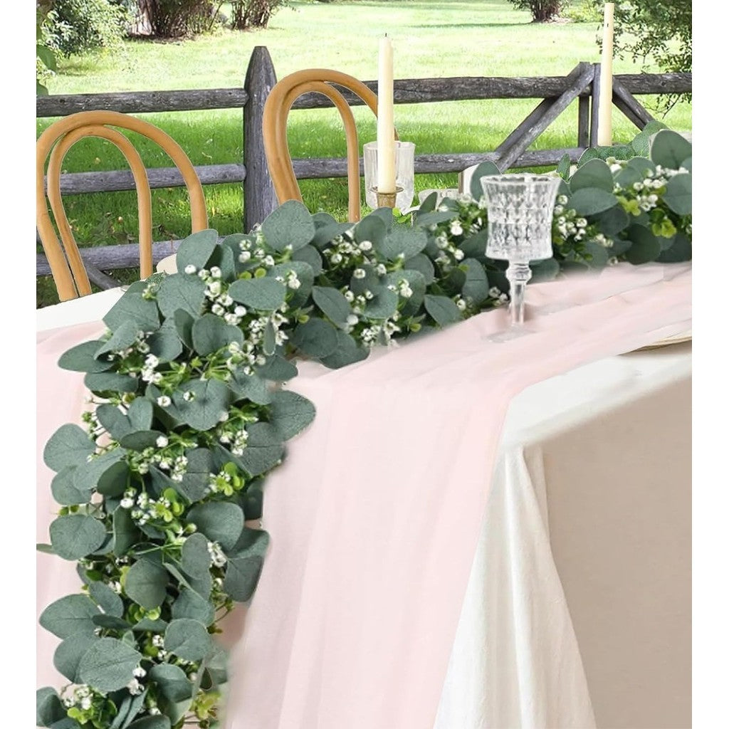 Artificial Ivy Greenery Eucalyptus Garland Fake Vines Fake Ivy Leaves Table Decoración Verde Colgante Vines Decoración Artificial Vines Plants Backdrop for Hogar Outdoor Indoor Pared Decoración