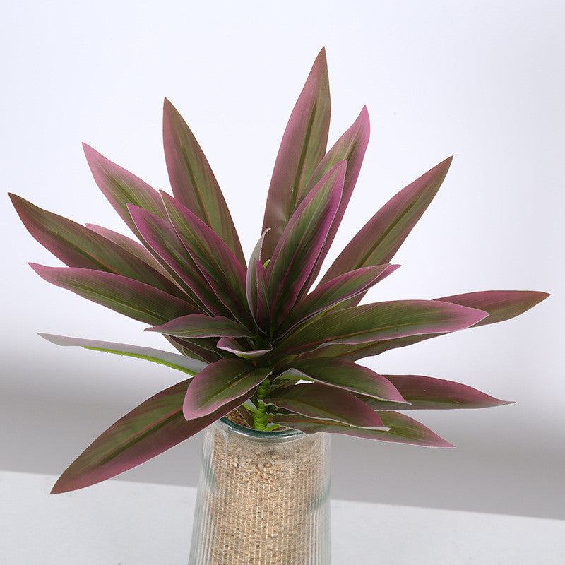 Artificial Dracaena Reflexa Fake Lily Bamboo Verde PU Spider Plants for Vase Bouquets Hogar Office Wedding Decoración