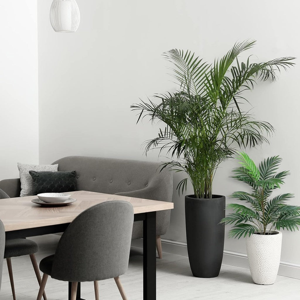 Artificial Palm Tree 30" Tall UV Resistant Tropical Areca Faux Plants Monstera Leaves Floral Arrangement Safari Leaves Party Suppliers Decorations