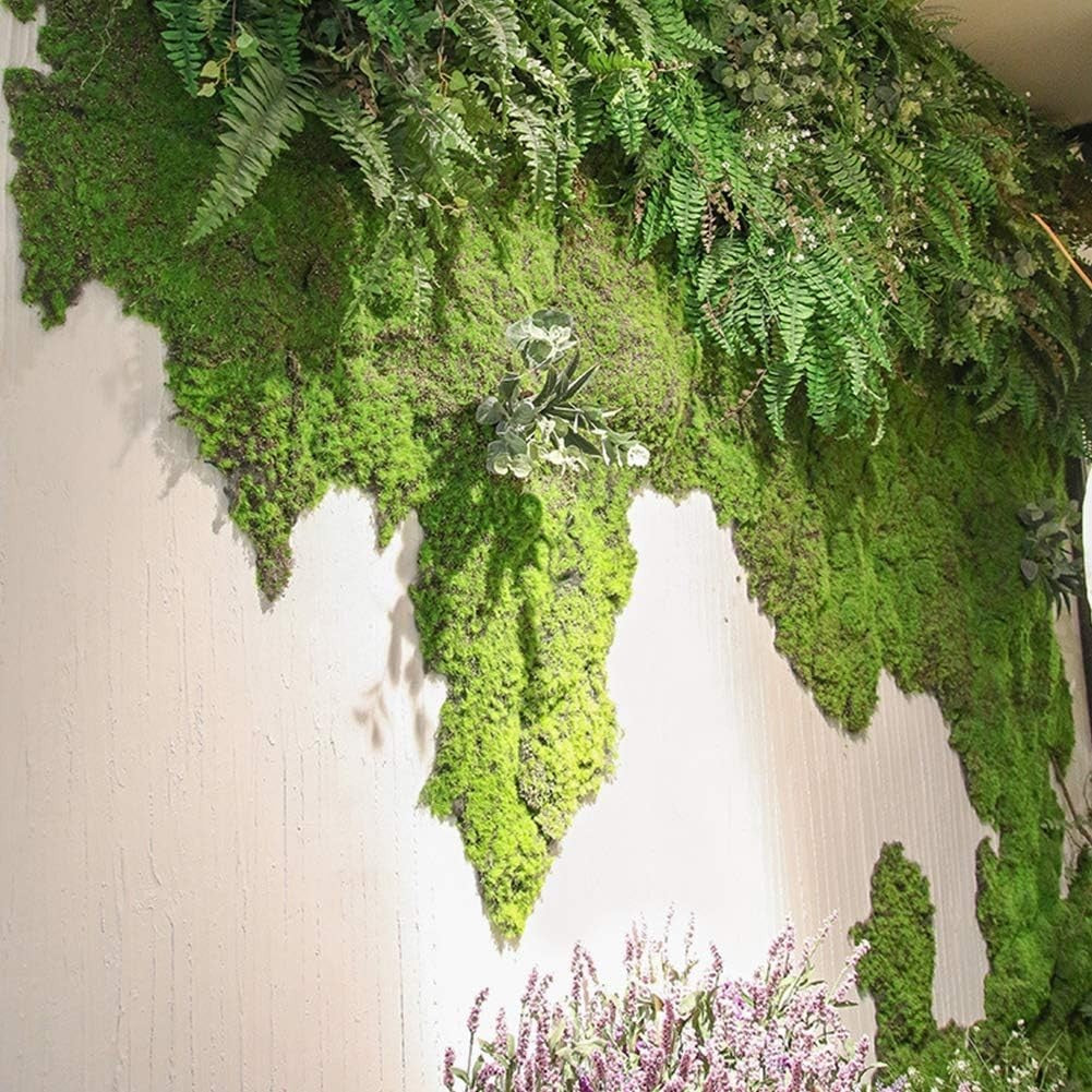Artificial Moss Mat Fake Grass Rug,DIY Synthetic Turf Landscape Artificial Grass Mats Lawn Carpet for Wedding Hogar Backyard Balcony Indoor Outdoor Decoración
