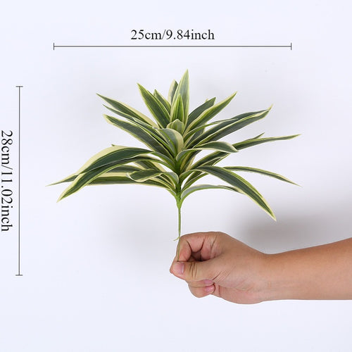 Artificial Dracaena Reflexa Fake Lily Bamboo Verde PU Spider Plants for Vase Bouquets Hogar Office Wedding Decoración