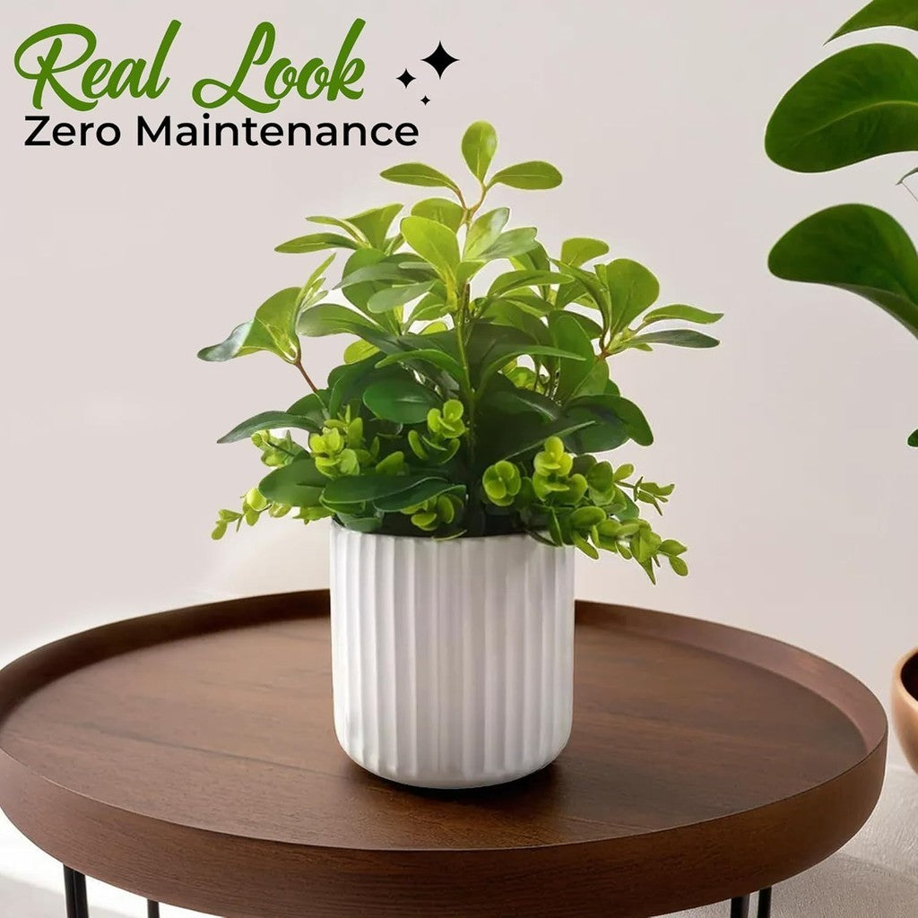 Realistic Fake Plants in Pot, Artificial Plants Indoor for Room Decoración, Small Faux Plants Indoor, Desk Plants for Office, Fake House Planta in Pot, Housewarming Gifts