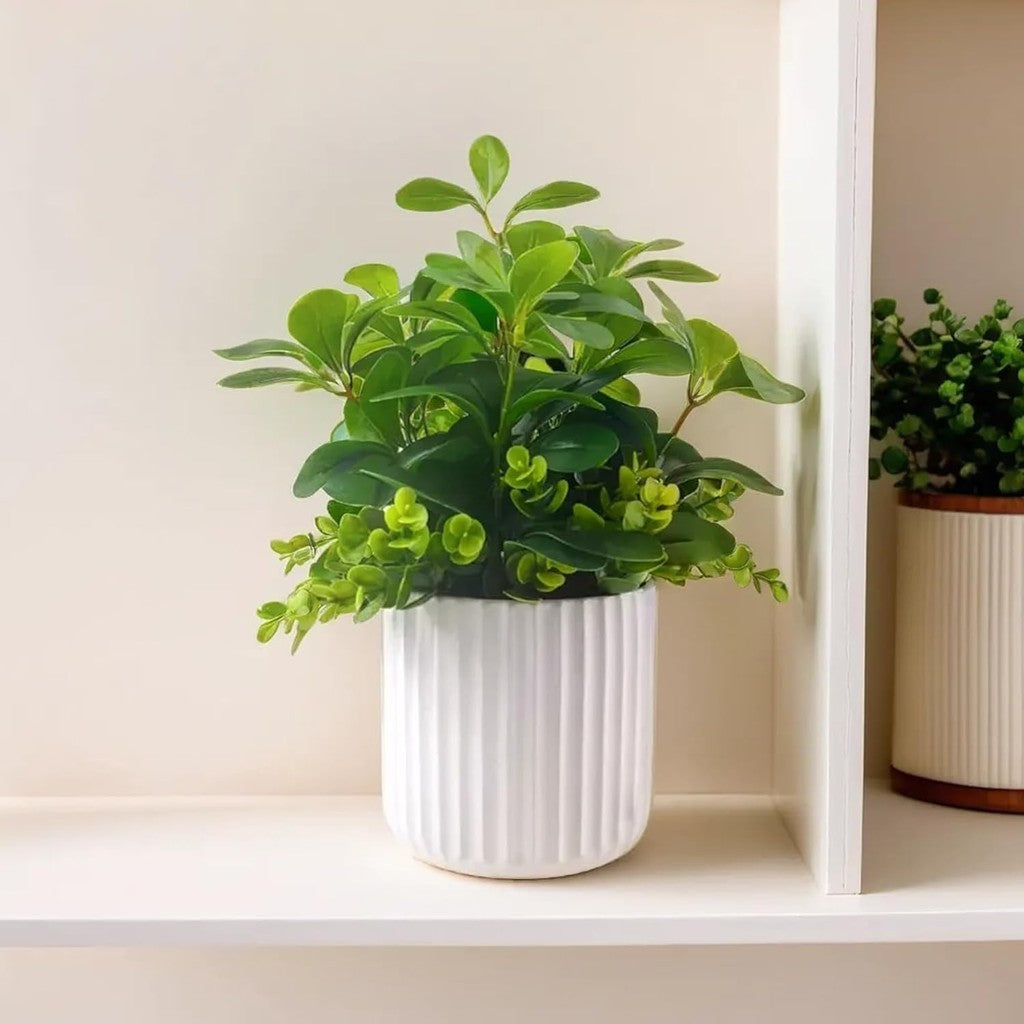 Realistic Fake Plants in Pot, Artificial Plants Indoor for Room Decoración, Small Faux Plants Indoor, Desk Plants for Office, Fake House Planta in Pot, Housewarming Gifts
