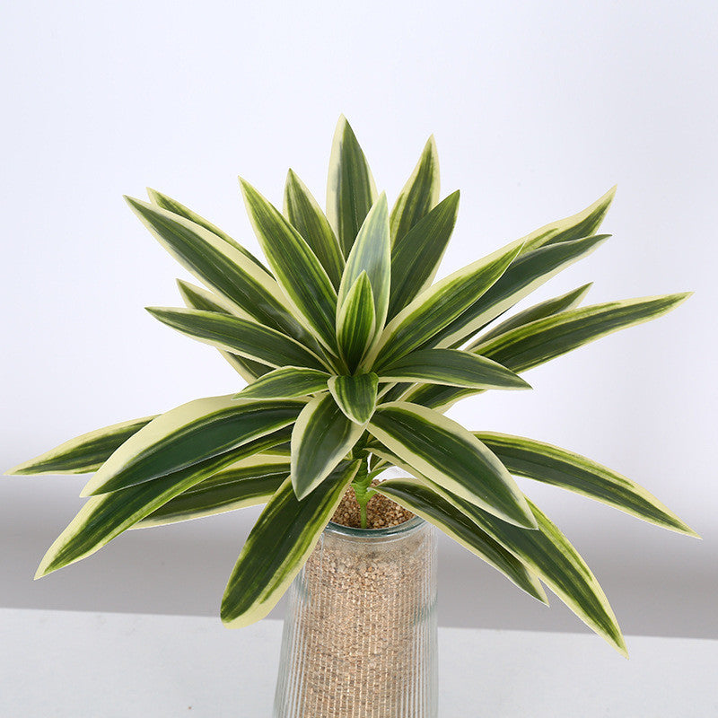 Artificial Dracaena Reflexa Fake Lily Bamboo Verde PU Spider Plants for Vase Bouquets Hogar Office Wedding Decoración