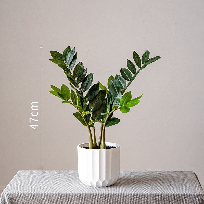 Artificial Chinese Money Planta Fake Leaves Decoración - Potted Greenery for Hogar, Living Room, and Dining Table Decoración