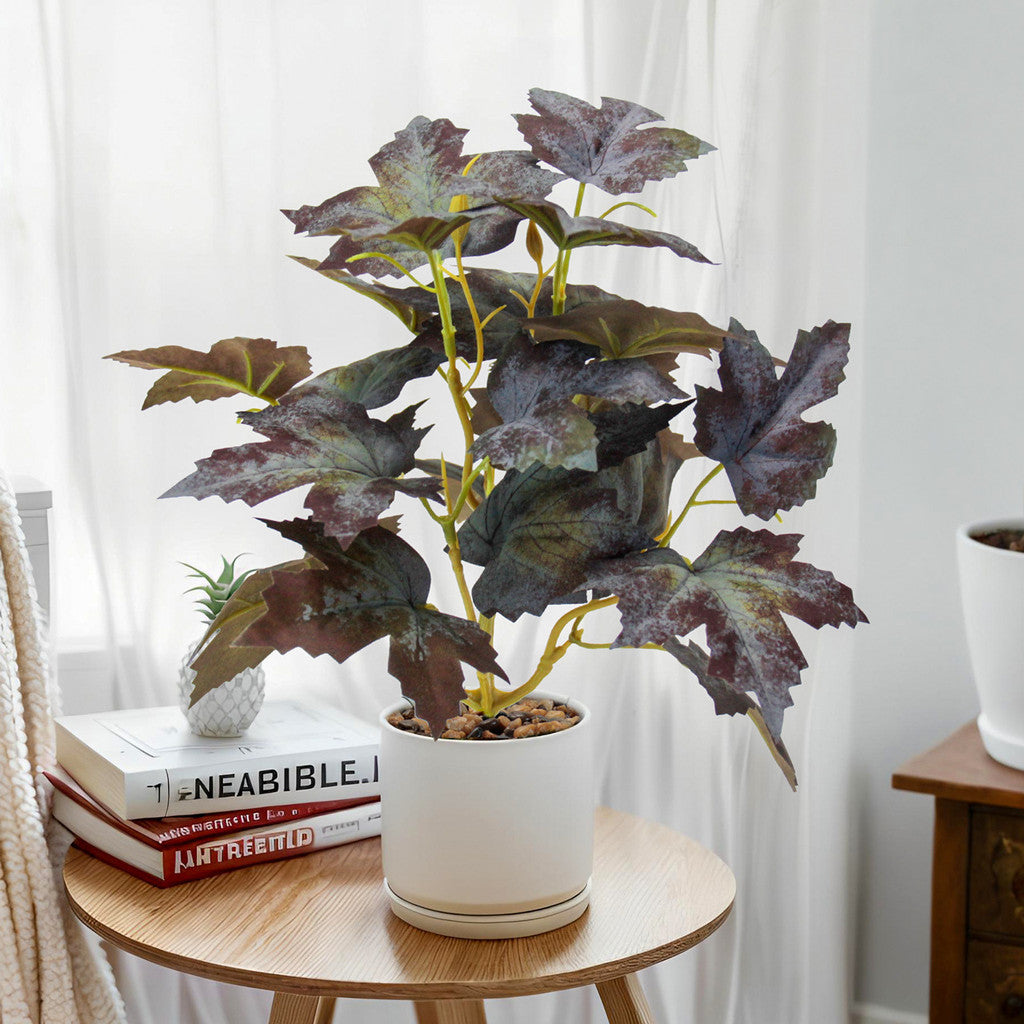 Artificial Maple Leaves Branches, Faux Autumn Leaves, Fake Fall Maple Leaves Stems, Fall Maple Shrubs, Faux Autumn Plants, Thanksgiving Decorations Table Centerpieces