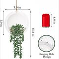 Fake Plants Colgante Artificial Succulents Plants in Black Pots for Living Room Bathroom Accessories Boho Pared Decoración