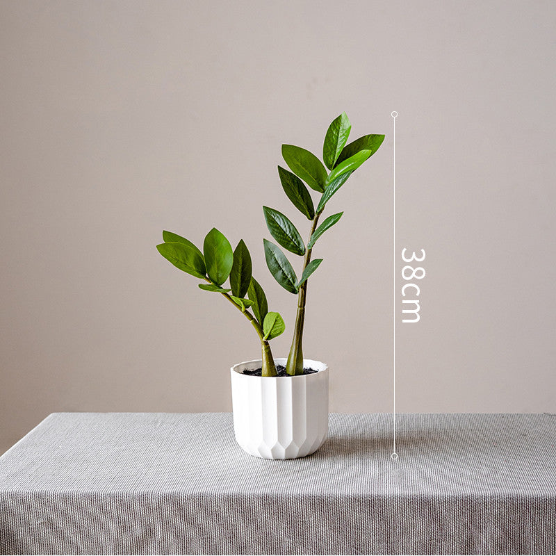 Artificial Chinese Money Planta Fake Leaves Decoración - Potted Greenery for Hogar, Living Room, and Dining Table Decoración