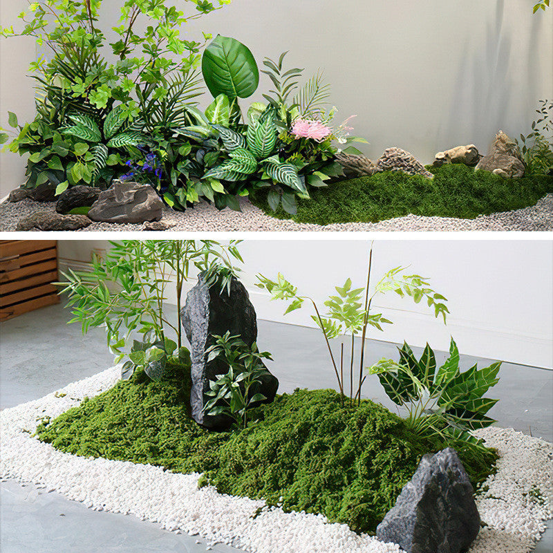 Fake Verde Moss for Potted Plants,Moss Decoración Artificial Faux Moss for Crafts Preserved Moss for DIY Decorative Moss Table Centerpieces Decoración Fairy Jardín Floral Wedding