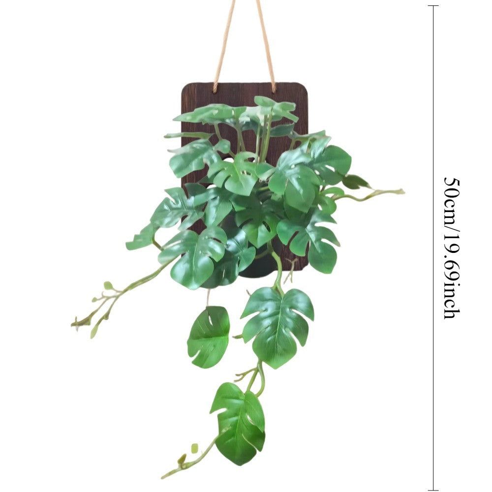 Artificial Verde Vine Planta Pared Decoración Colgante Fake Pothos Money Planta for Hogar Office Decoración